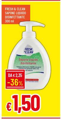 FRESH & CLEAN SAPONE LIQUIDO DISINFETTANTE