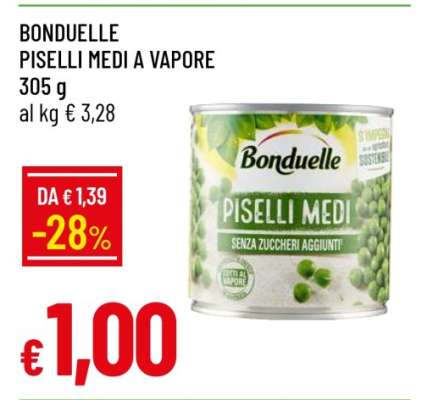 BONDUELLE PISELLI MEDI A VAPORE