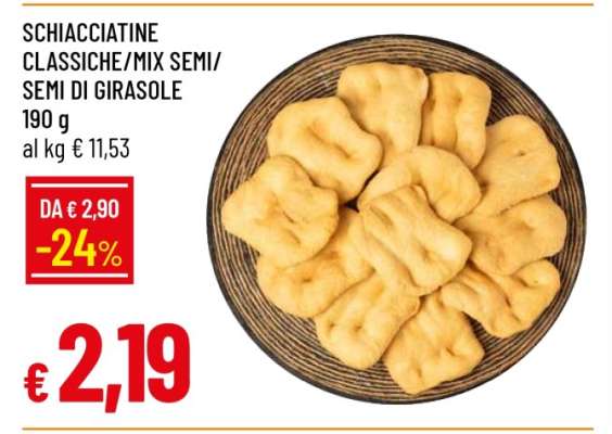 SCHIACCIATINE CLASSICHE/MIX SEMI/SEMI DI GIRASOLE