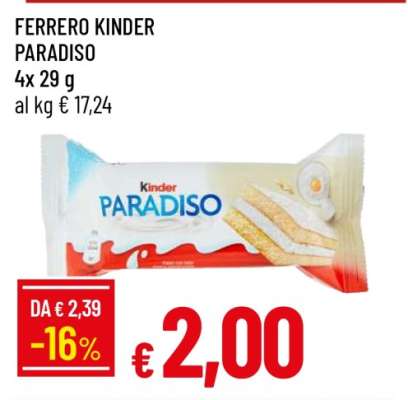 FERRERO KINDER PARADISO