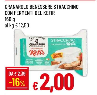 GRANAROLO BENESSERE STRACCHINO CON FERMENTI DEL KEFIR