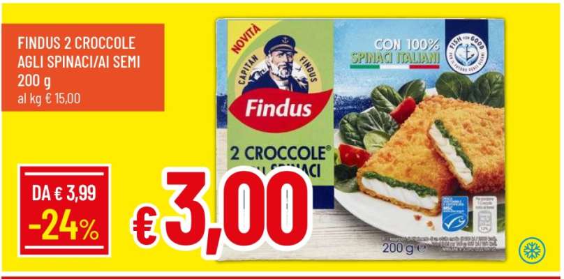 Findus 2 Croccole agli spinaci/ai semi