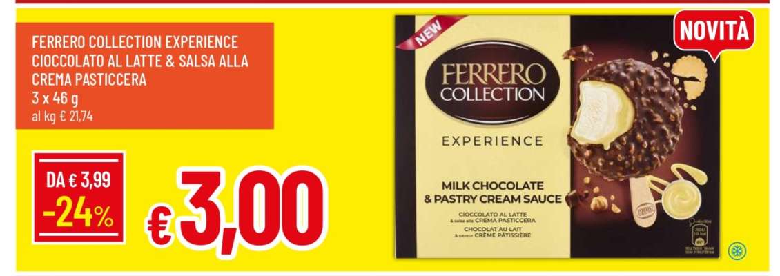 FERRERO COLLECTION EXPERIENCE CIOCCOLATO AL LATTE & SALSA ALLA CREMA PASTICCERA