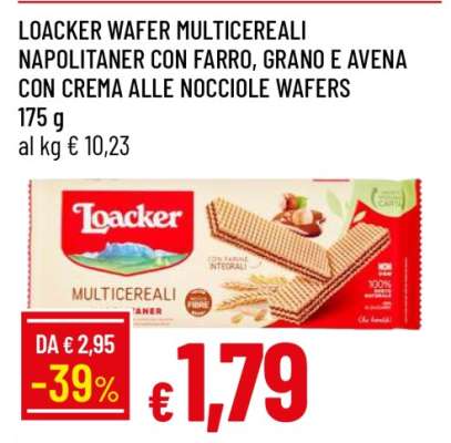 LOACKER WAFER MULTICEREALI NAPOLITANER