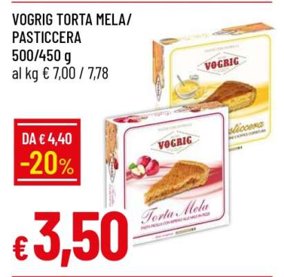 VOGRIG TORTA MELA/PASTICCERA