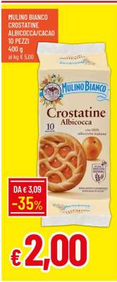MULINO BIANCO CROSTATINE ALBICOCCA/CACAO 10 PEZZI