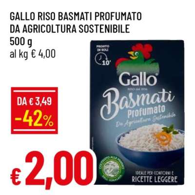 Gallo Riso Basmati Profumato da Agricoltura Sostenibile