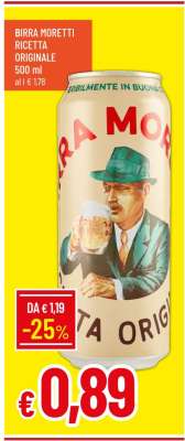 BIRRA MORETTI RICETTA ORIGINALE