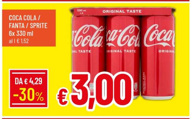 COCA COLA / FANTA / SPRITE 6x 330 ml