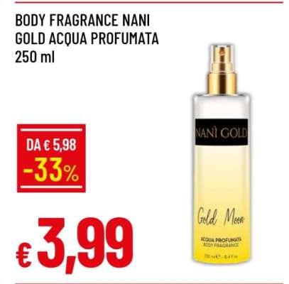 BODY FRAGRANCE NANI GOLD ACQUA PROFUMATA 250 ml