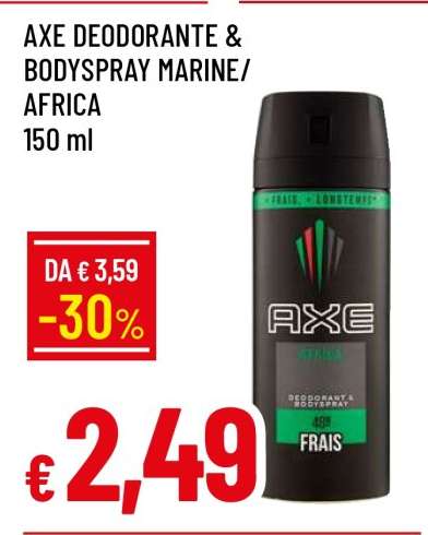 AXE DEODORANTE & BODYSPRAY MARINE/AFRICA