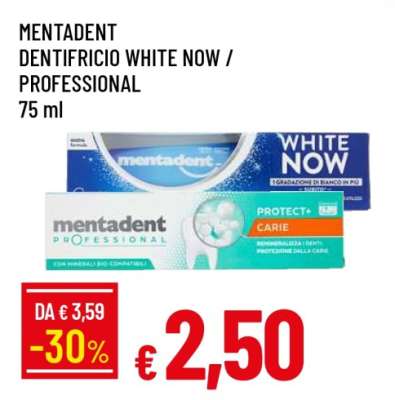 MENTADENT DENTIFRICIO WHITE NOW / PROFESSIONAL