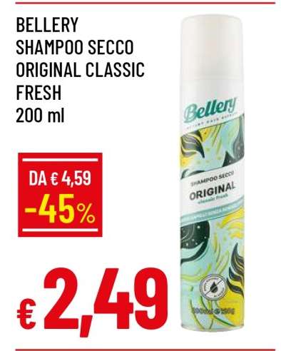 Bellery Shampoo Secco Original Classic Fresh