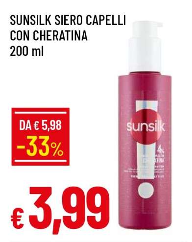 SUNSILK SIERO CAPELLI CON CHERATINA