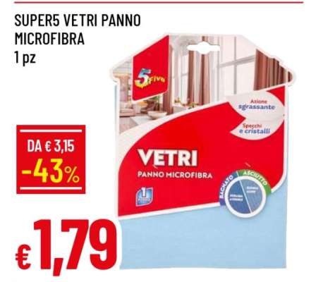 SUPER5 VETRI PANNO MICROFIBRA