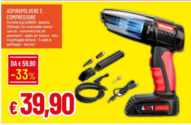 ASPIRAPOLVERE E COMPRESSORE