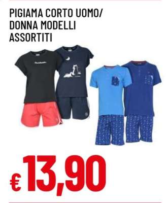 Pigiama corto uomo/donna