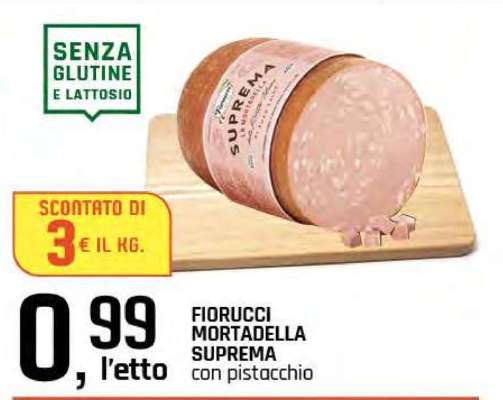 Fiorucci Mortadella Suprema con pistacchio