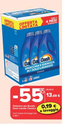 Detersivo per Bucato Dash Liquido Classico