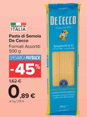 Pasta di Semola De Cecco
