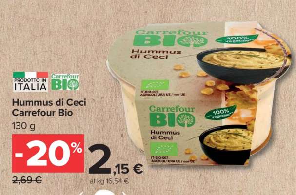 Hummus di Ceci Carrefour Bio