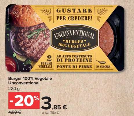 Burger 100% Vegetale Unconventional