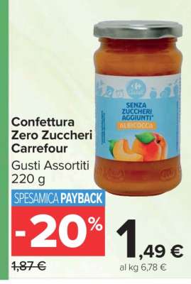 Confettura Zero Zuccheri Carrefour