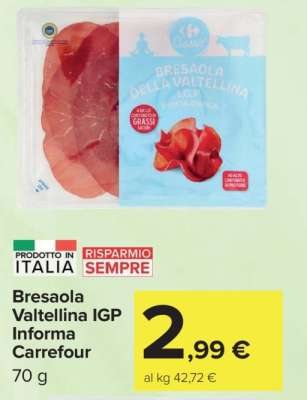 Bresaola Valtellina IGP Informa Carrefour