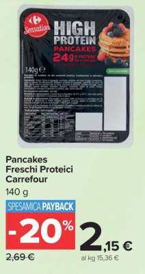 Pancakes Freschi Proteici Carrefour