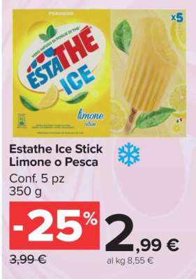 Estathe Ice Stick Limone o Pesca