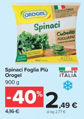 Spinaci Foglia Più Orogel