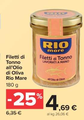 Filetti di Tonno all’Olio di Oliva Rio Mare