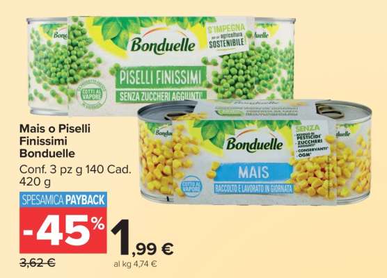 Mais o Piselli Finissimi Bonduelle