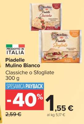 Piadelle Mulino Bianco