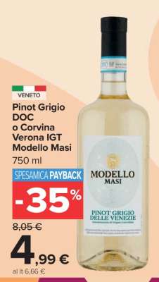 Pinot Grigio DOC o Corvina Verona IGT Modello Masi