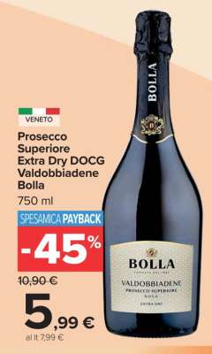 Prosecco Superiore Extra Dry DOCG Valdobbiadene Bolla