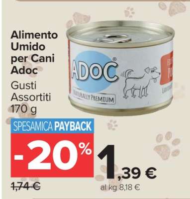 ALIMENTO UMIDO PER CANI ADOC