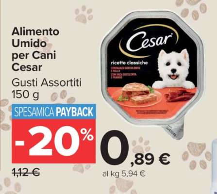 Alimento umido per cani Cesar