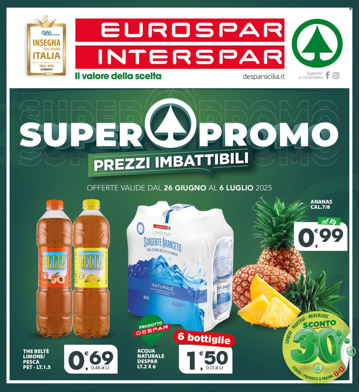 Volantino Eurospar - 26/6/2025 - 6/7/2025. Pagina 1