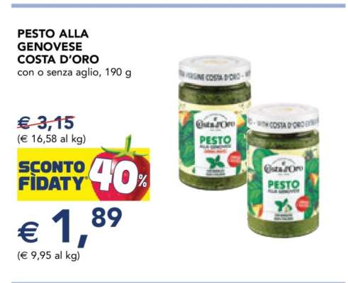 PESTO ALLA GENOVESE COSTA D’ORO