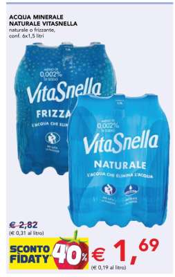 ACQUA MINERALE NATURALE VITASNELLA