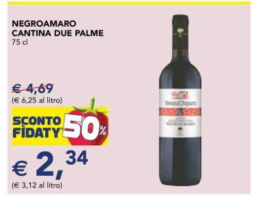 NEGROAMARO CANTINA DUE PALME