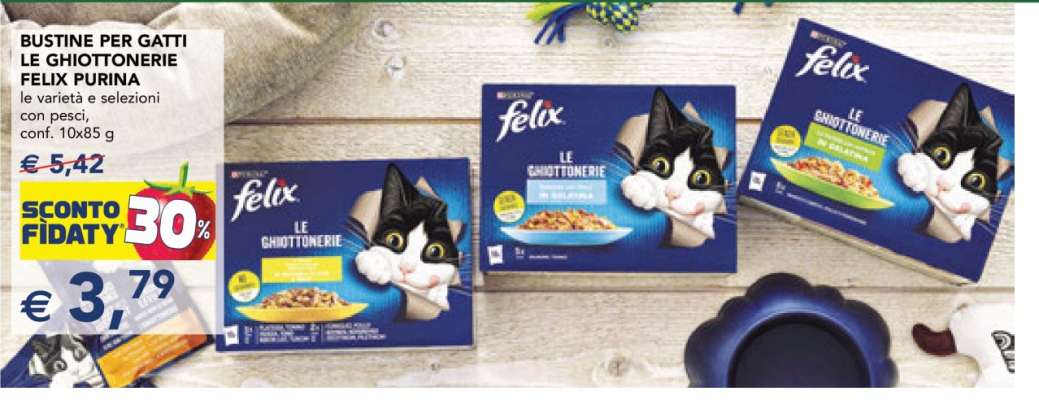 BUSTINE PER GATTI LE GHIOTTONERIE FELIX PURINA