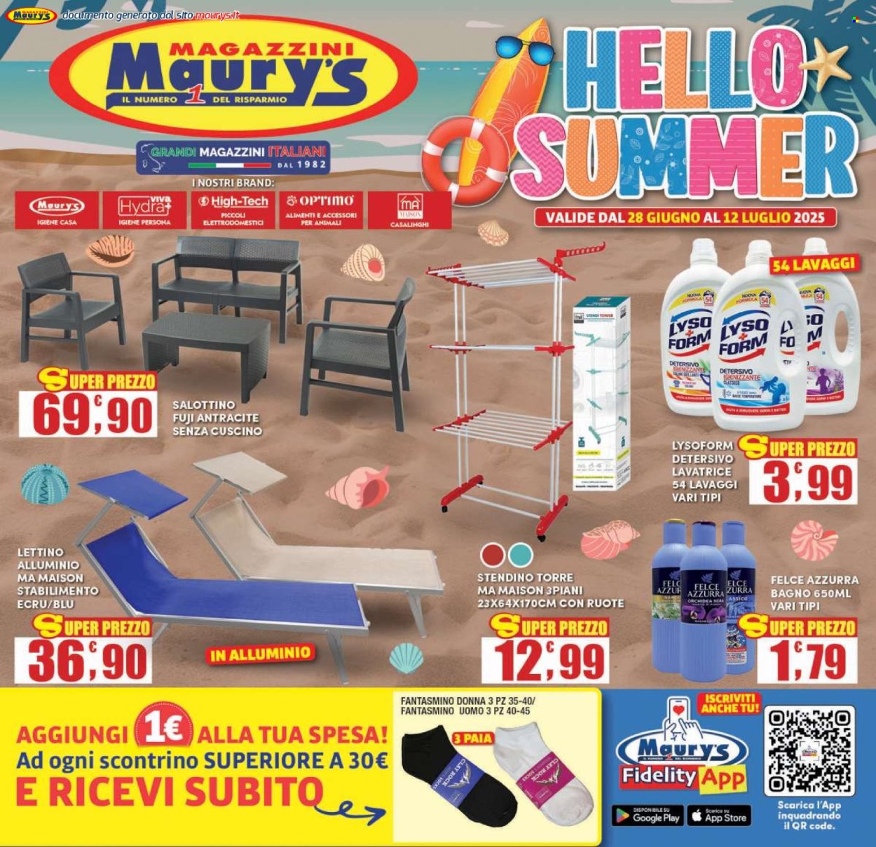 Volantino Maury's - 28/6/2025 - 12/7/2025. Pagina 1