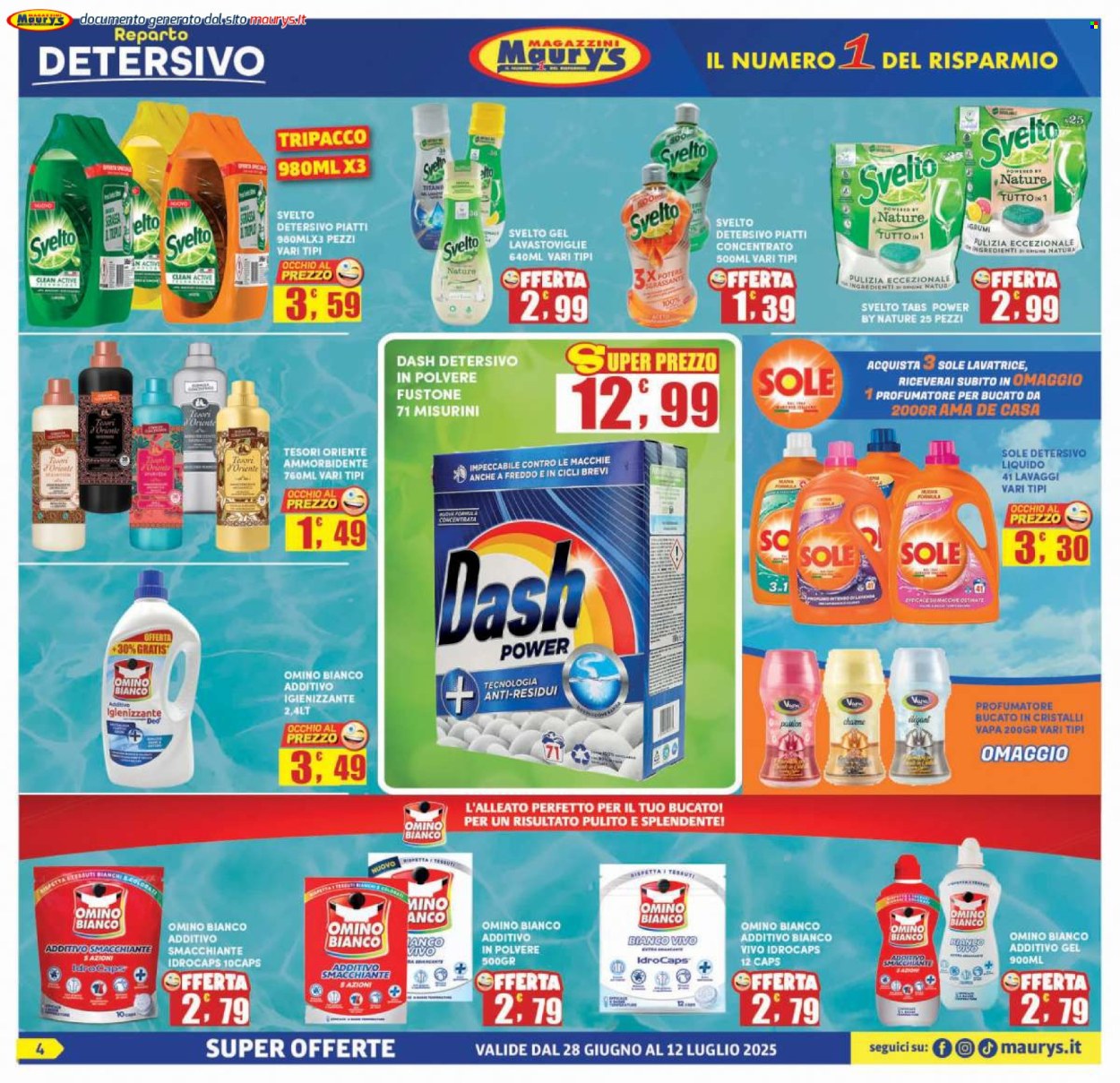 Volantino Maury's - 28/6/2025 - 12/7/2025. Pagina 4