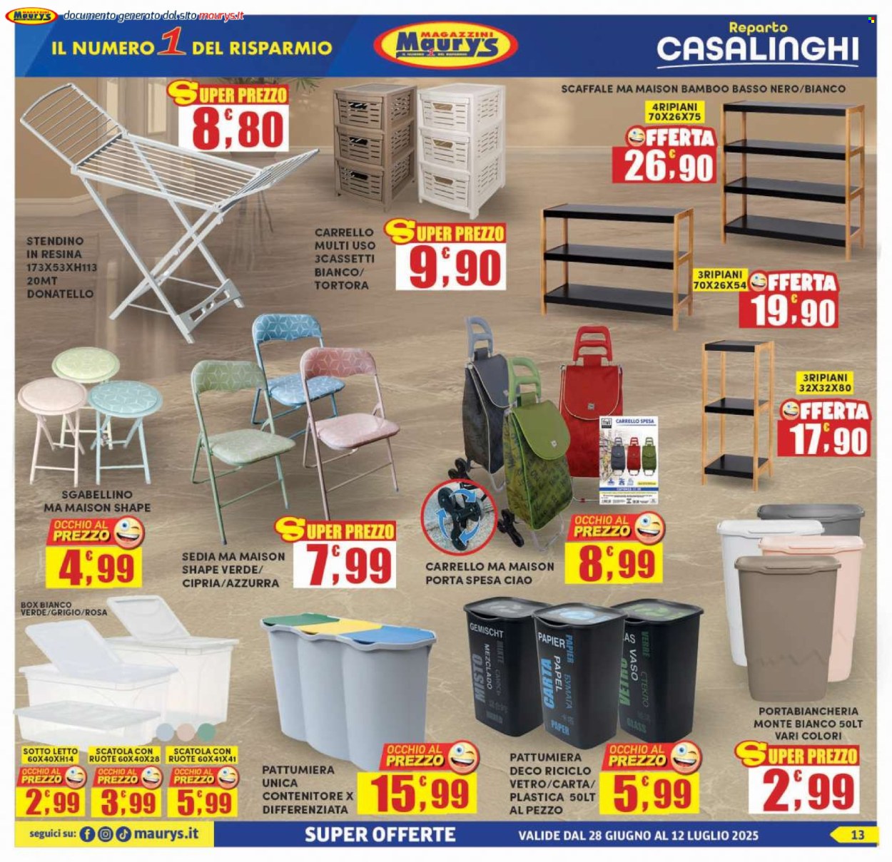 Volantino Maury's - 28/6/2025 - 12/7/2025. Pagina 13