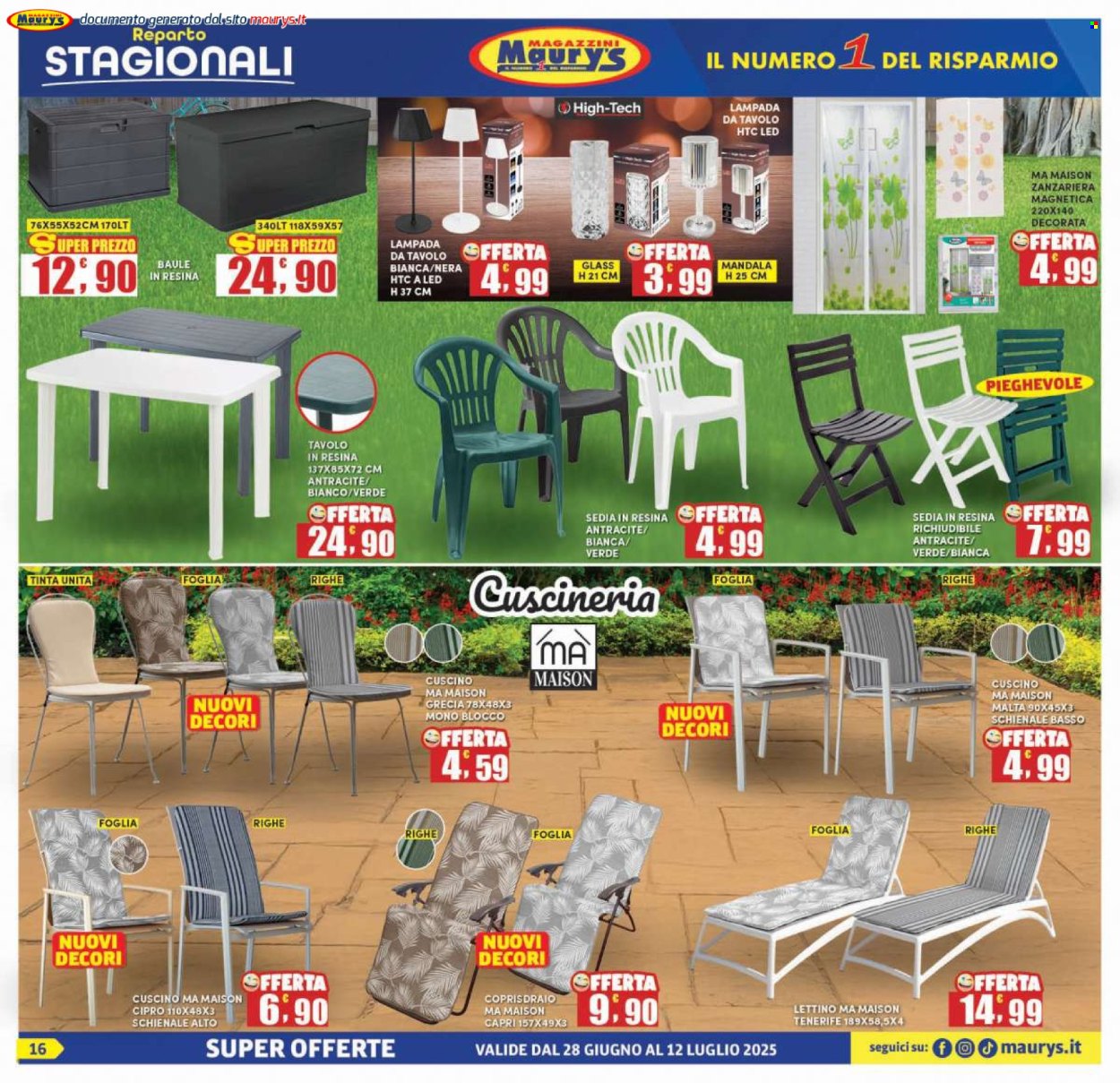 Volantino Maury's - 28/6/2025 - 12/7/2025. Pagina 16