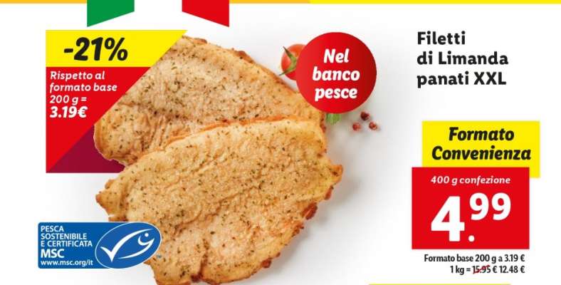 Filetti di Limanda panati XXL