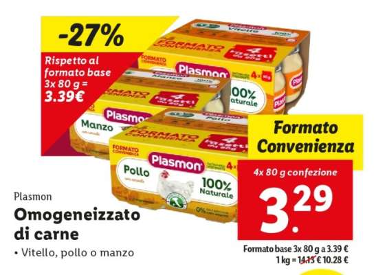PLASMON omogeneizzato di carne
