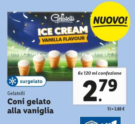 Gelatelli Coni gelato alla vaniglia